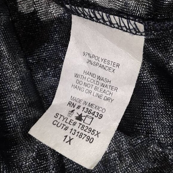 Velvet Floral Print Black Fringe Kimono Open Cardigan Sweater Duster Size 1X - Picture 7 of 7